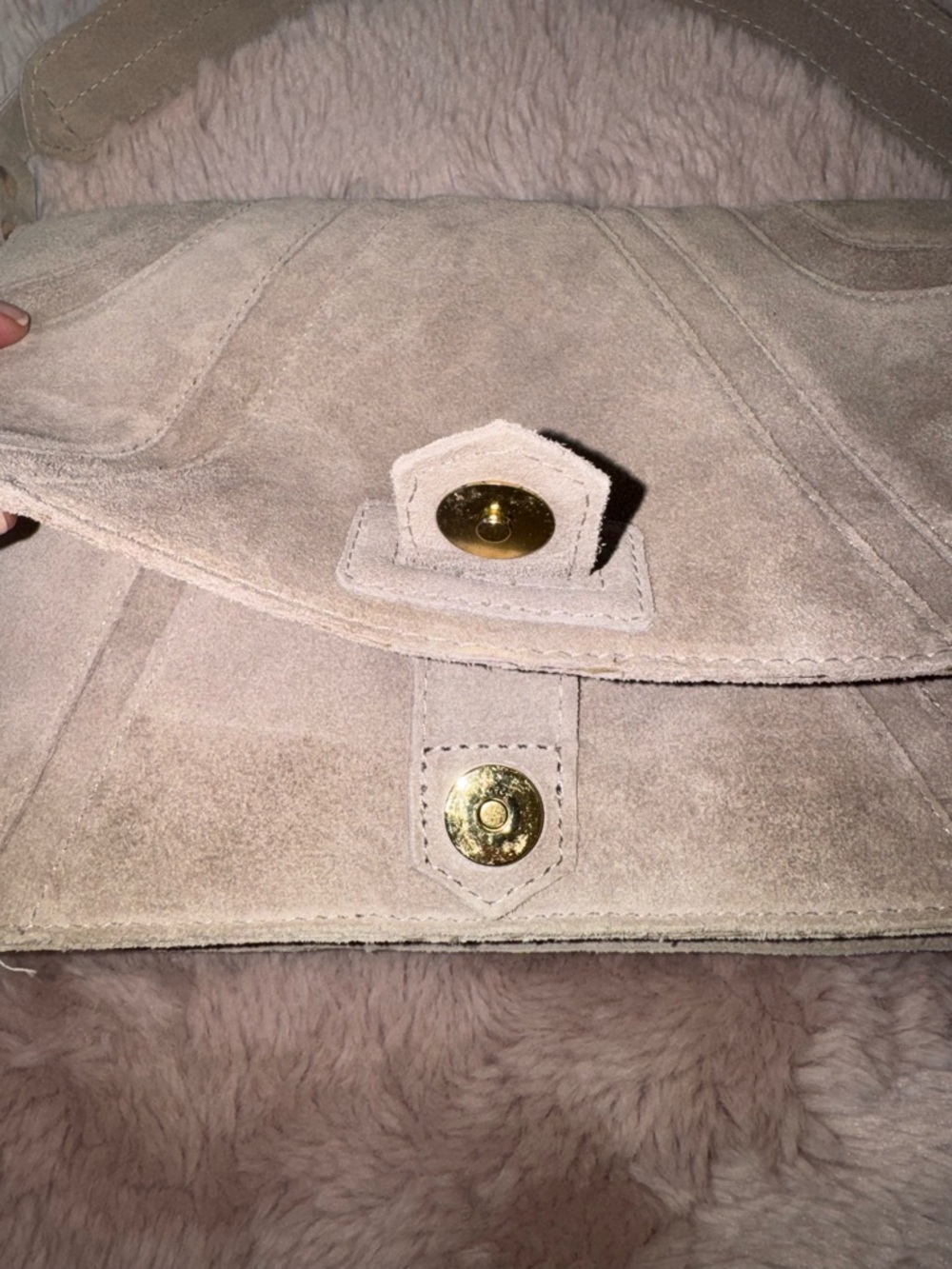 Zara Suede Leather Crossbody Bag - Picture 7 of 10